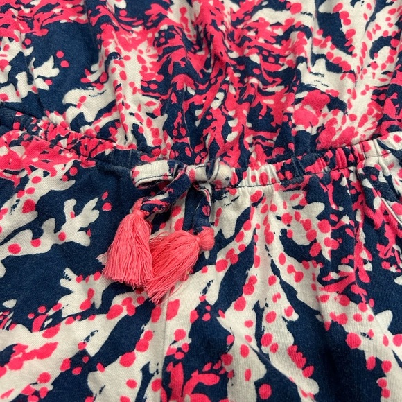 Lilly Pulitzer Girls Aleene Romper in Beyond the Sea Size M (6-7) - Picture 2 of 5